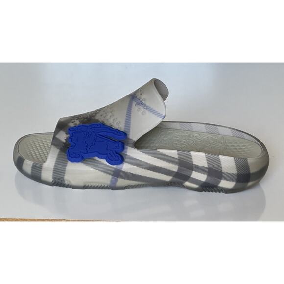 Burberry Mens Stingray Rubber Lichen IP Check Sandals 14 (47) 8088962 NIB $550 main image 15